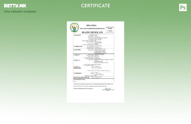 модерен стил на Руанда од витално значење за умрениот шаблон Word и PDF шаблон